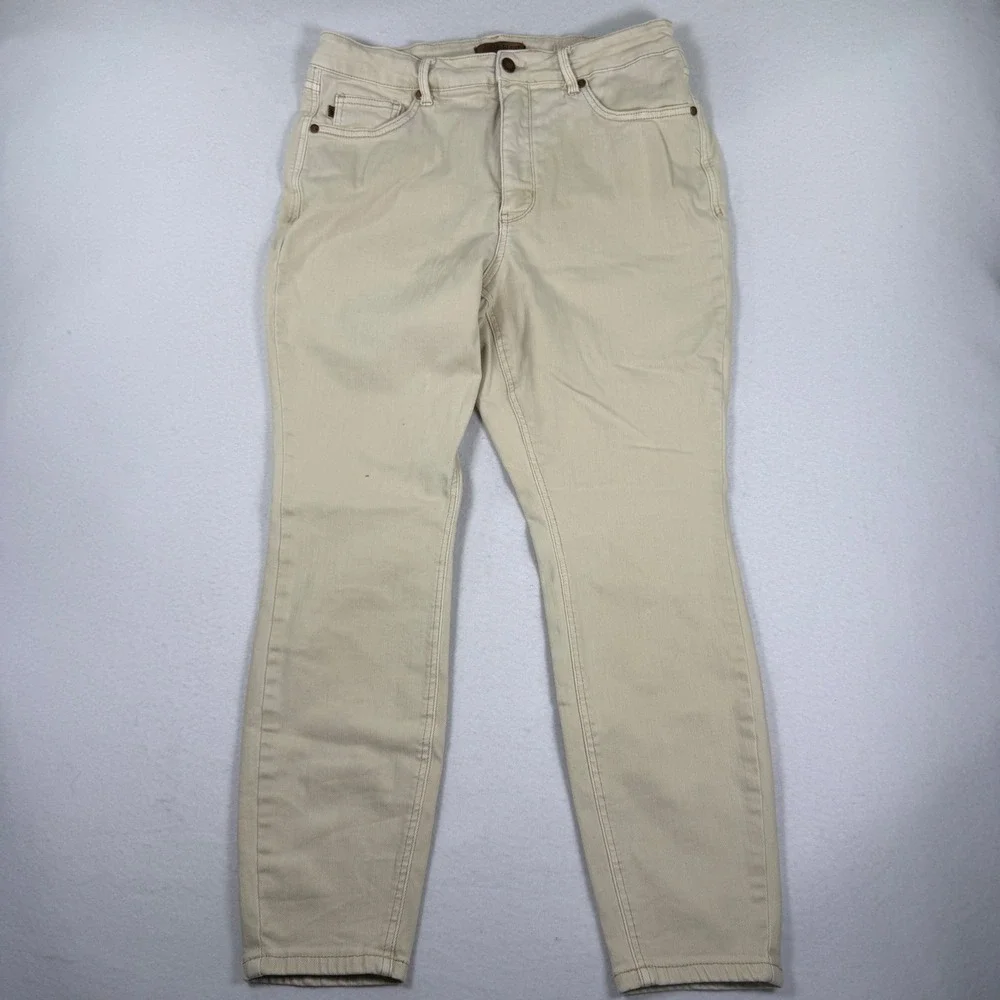 Judy Blue Garment Dyed Jeans 14W Tan Sand High Rise Stretch JB88845 C